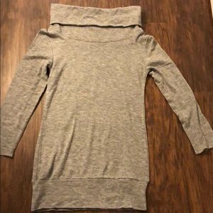 Grey stretchy fold over dress